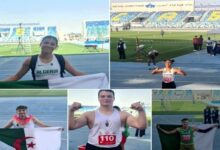 صورة تسع ميداليات للجزائر، منها ذهبيتان في البطولة العربية لالعاب القوى لأقل من 20 سنة